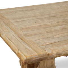 CDT560 Wood Dining Table 2.4m - Rustic Natural