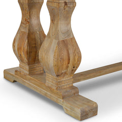 CDT560 Wood Dining Table 2.4m - Rustic Natural