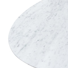 Ex Display - CDT6029-SD Oval 2m Marble Dining Table - Black Base