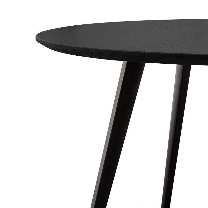 1.2m Veneer Wooden Dining Table - Full Black - View 4