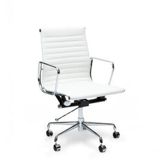 COC111 Leather Office Chair - White