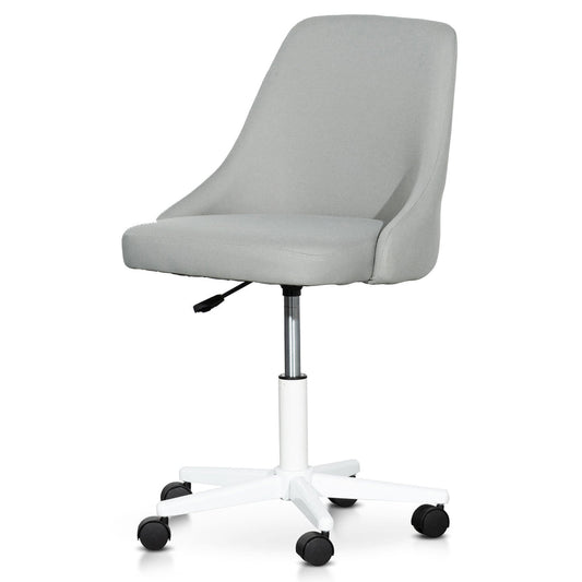 COC6238-UN Grey Fabric Office Chair - White Base