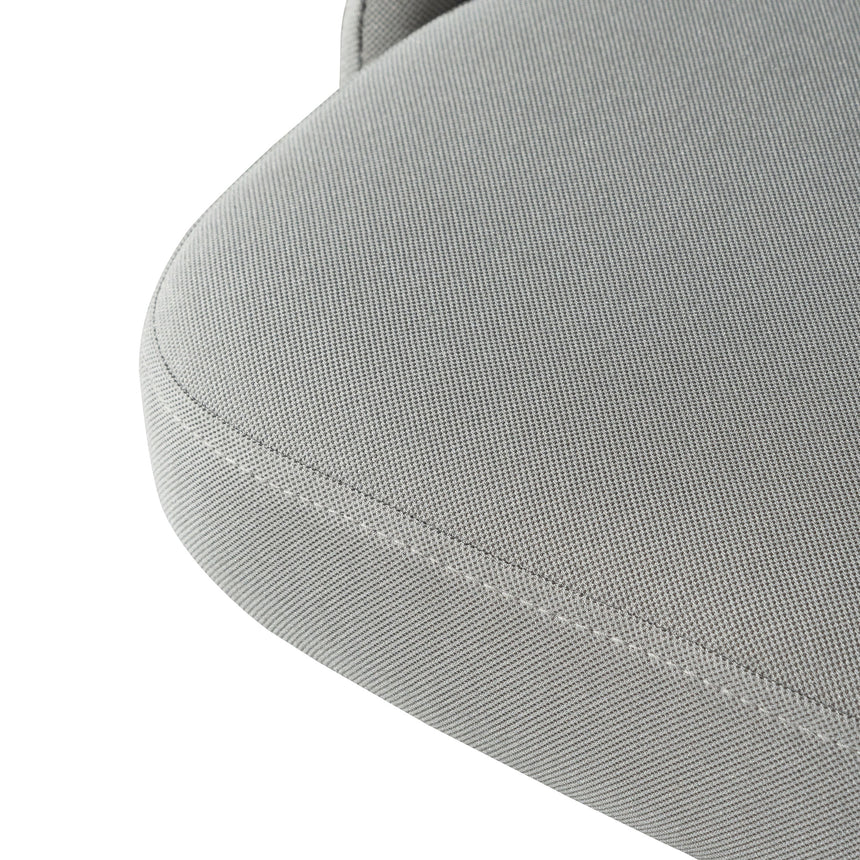 Grey Fabric Office Chair | White Base | Myka Home - View 8