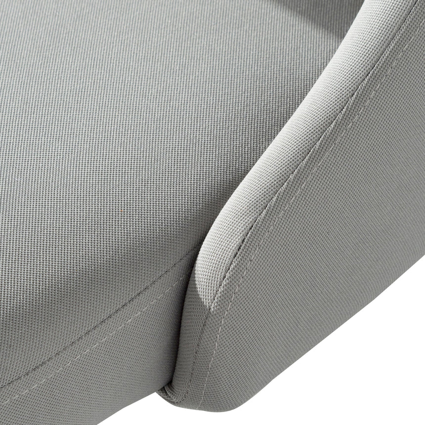 Grey Fabric Office Chair | White Base | Myka Home - View 9