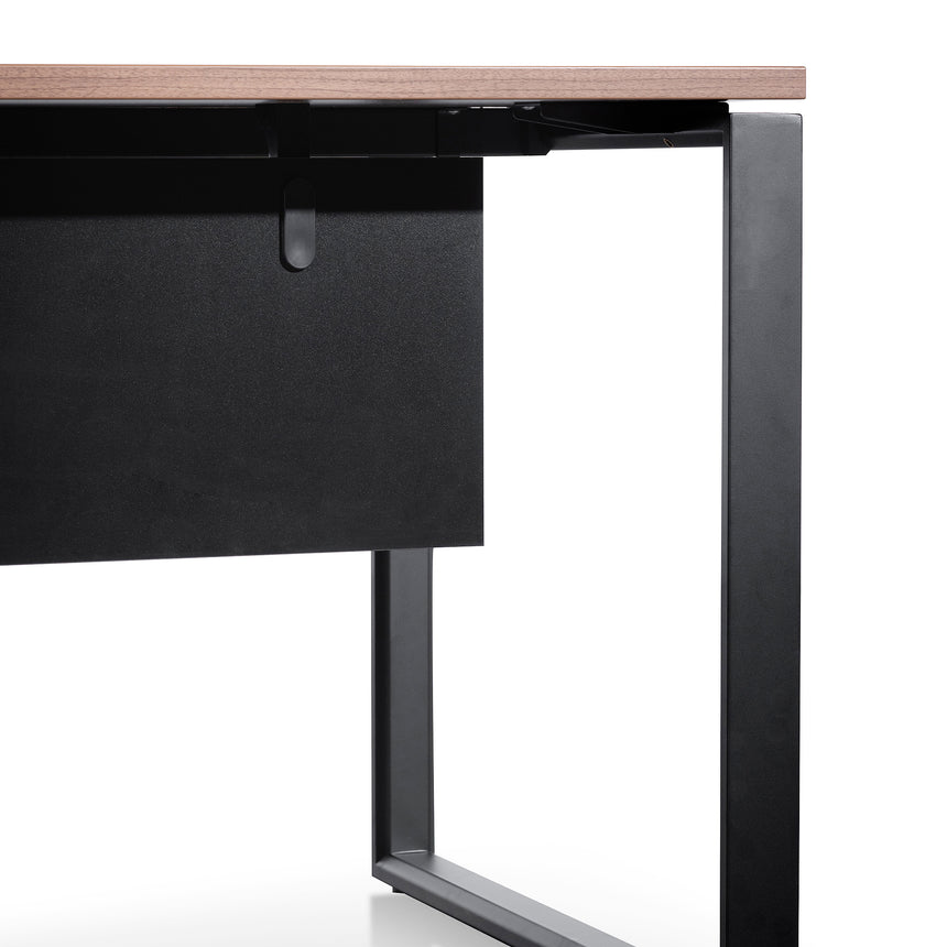 1.8m Executive Desk Right Return with Black Legs | Walnut | Myka Home - View 13
