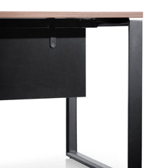 COT6166-SN 1.8m Executive Desk Right Return with Black Legs - Walnut