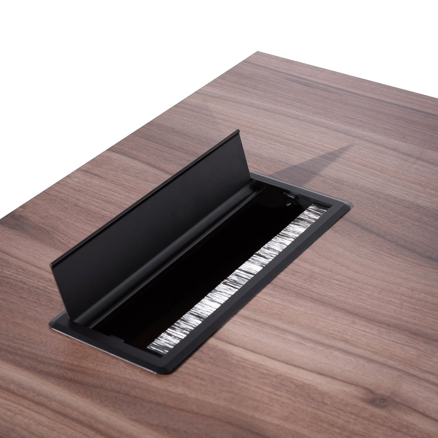 1.8m Executive Desk Right Return with Black Legs | Walnut | Myka Home - View 14