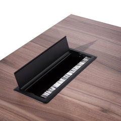 COT6166-SN 1.8m Executive Desk Right Return with Black Legs - Walnut