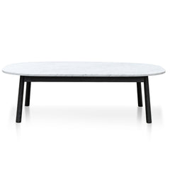 CCF6160-SD 110cm Marble Coffee Table - Black Base