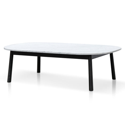 CCF6160-SD 110cm Marble Coffee Table - Black Base