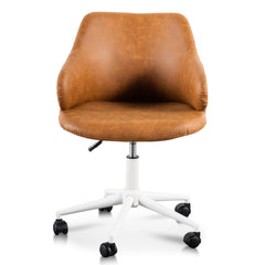 Office Chair | Tan with White Base | Myka Home