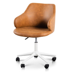 Office Chair | Tan with White Base | Myka Home