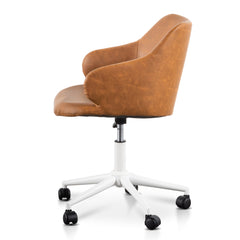 Office Chair | Tan with White Base | Myka Home