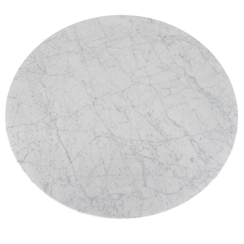 100cm Marble Coffee Table with Black Legs - View 5