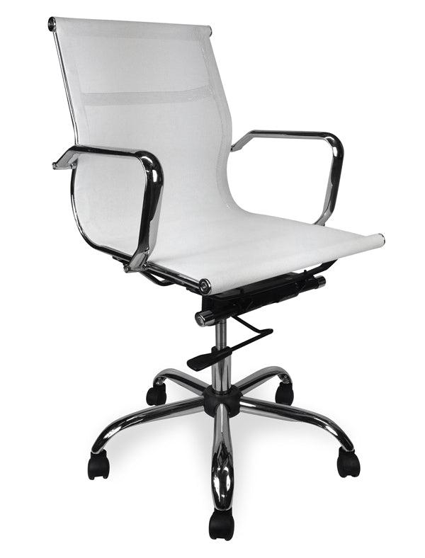 Ex Display - COC211 Designer Mesh Boardroom Office Chair - White - View 3