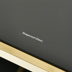 CBR006-KS Bar Cart - Tempered Glass - Gold  Base