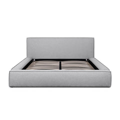 Queen Bed Frame | Pearl Grey Fabric | Myka Home