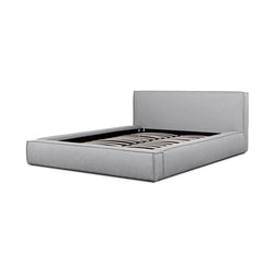 Queen Bed Frame | Pearl Grey Fabric | Myka Home