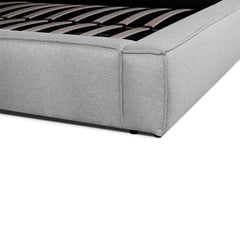 Queen Bed Frame | Pearl Grey Fabric | Myka Home