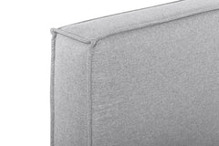Copenhagen King Bed Frame | Pearl Grey Fabric | Myka Home