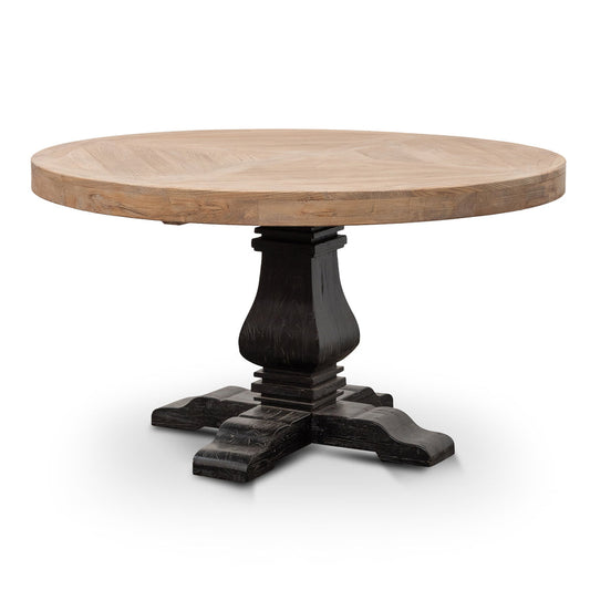 CDT6067 1.4m Natural Round Dining Table - Black Base