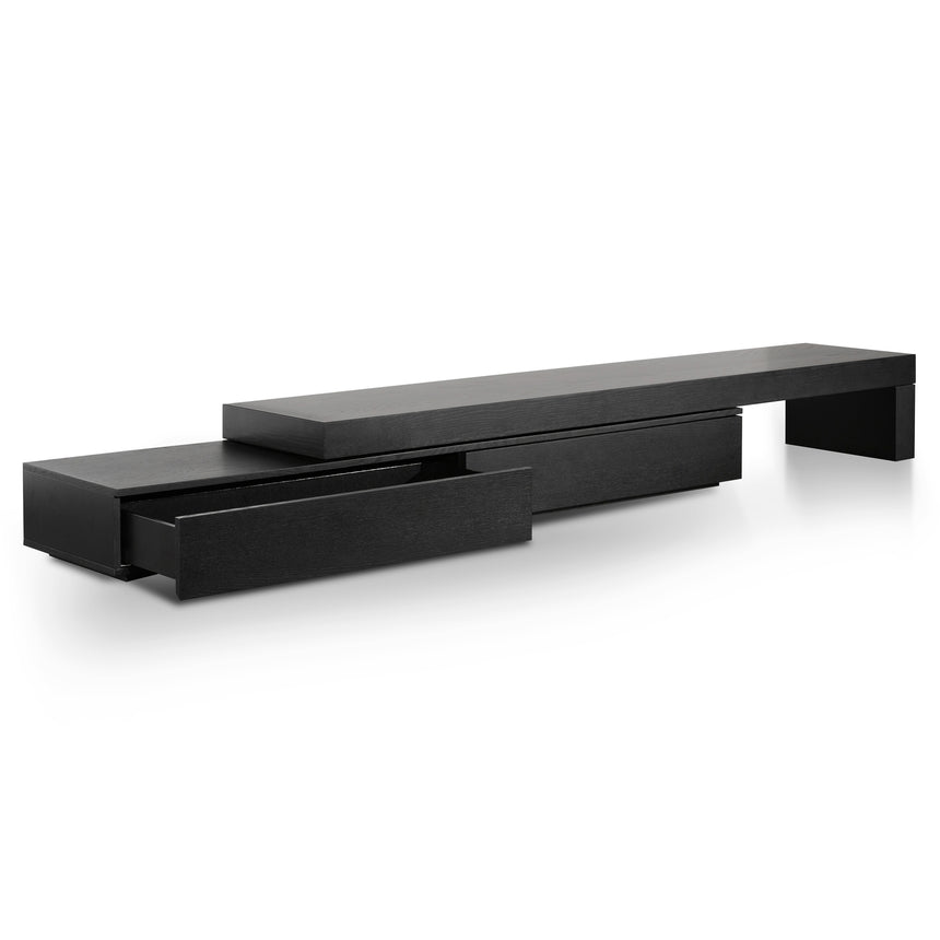 Extendable Entertainment TV Unit | Black Oak | Myka Home - View 4