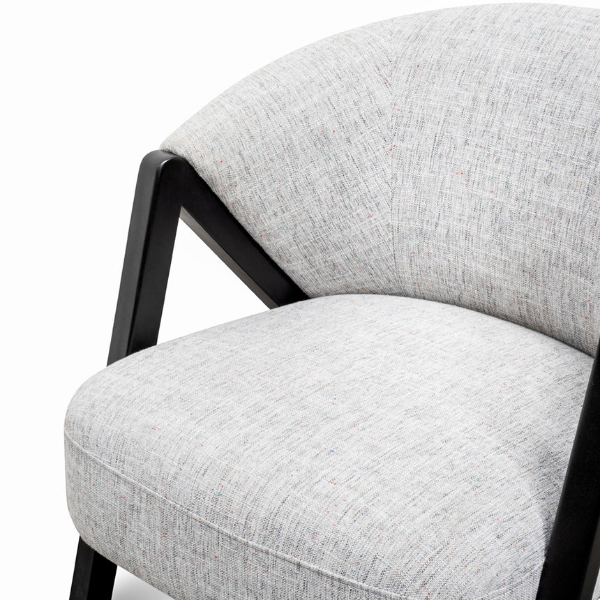 Armchair - Light Spec Grey - Black Oak - View 8