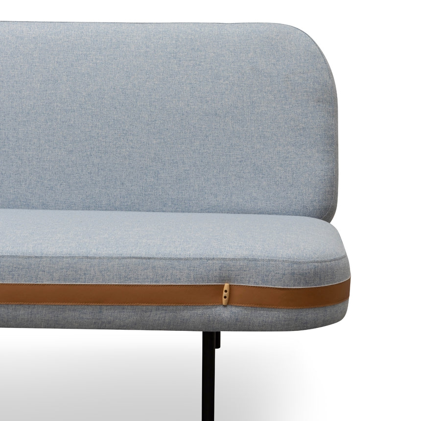 3 Seater Sofa Bed - Light Blue - View 8