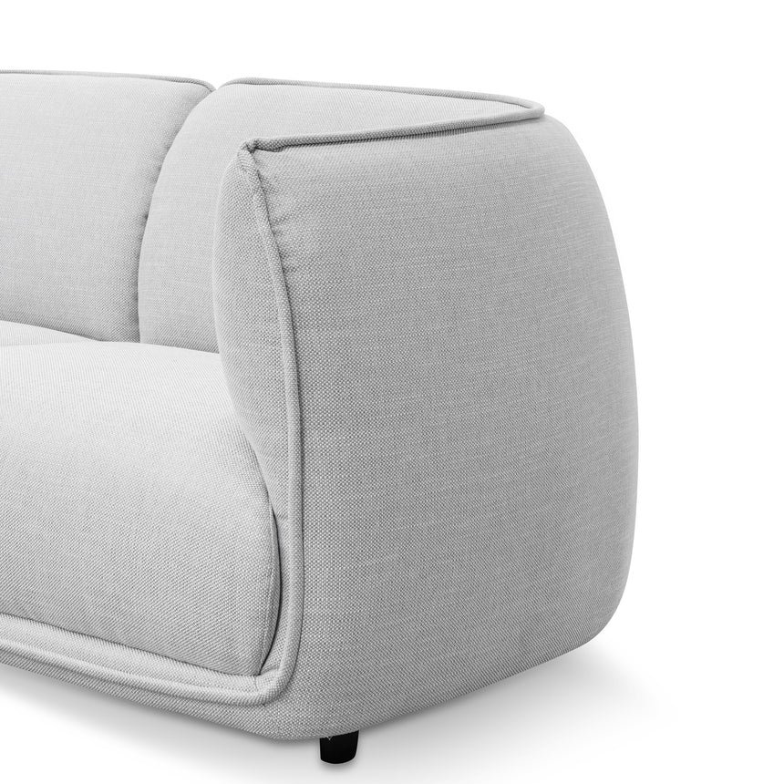 2 Seater Fabric Sofa - Light Texture Grey - View 5