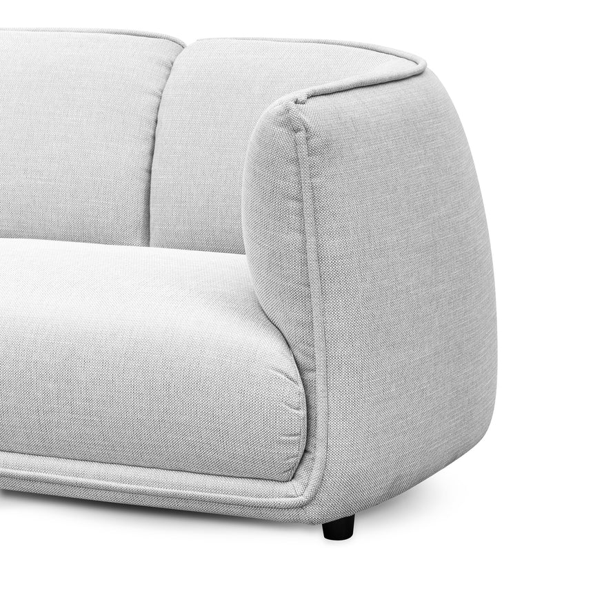3 Seater Fabric Sofa- Light Texture Grey - View 2