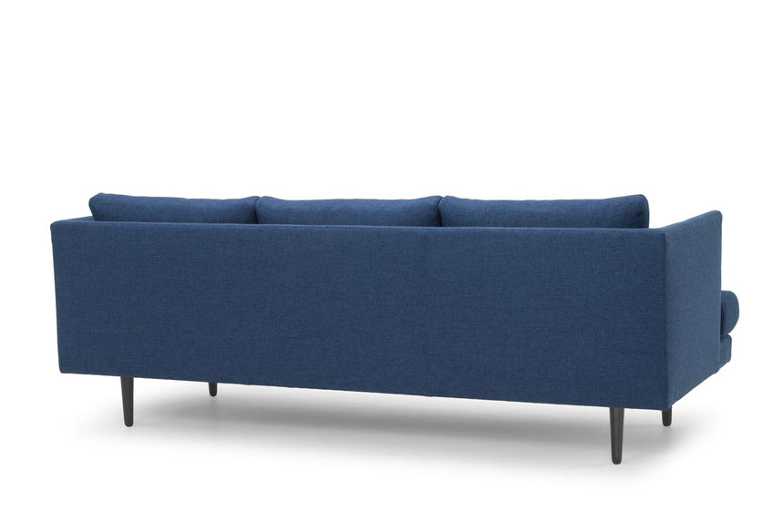 3 Seater Fabric Sofa - Navy - View 3
