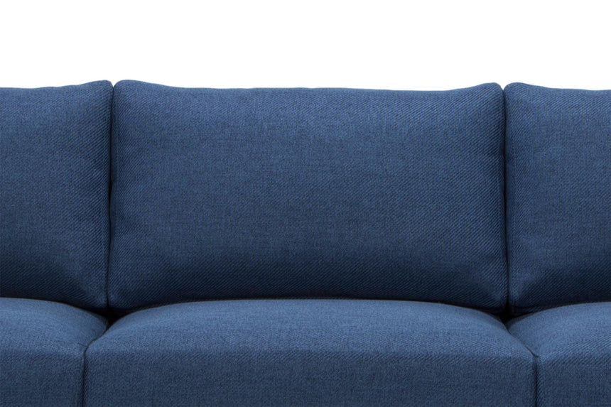 3 Seater Fabric Sofa - Navy - View 4