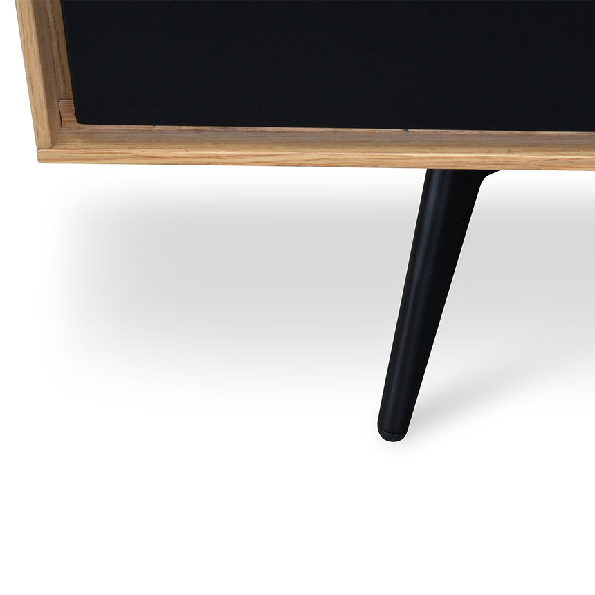 TV Unit With Black Drawers | Natural | Myka Home - View 3