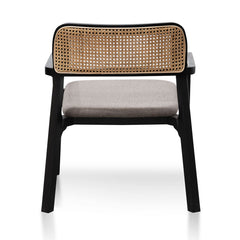 Ex Display - CLC6039-SD Fabric Armchair - Caramel Grey with Black Legs