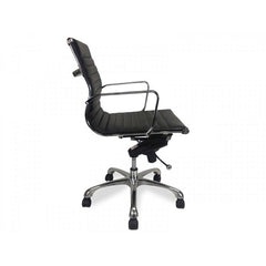 COC216 Leather Office Chair - Black
