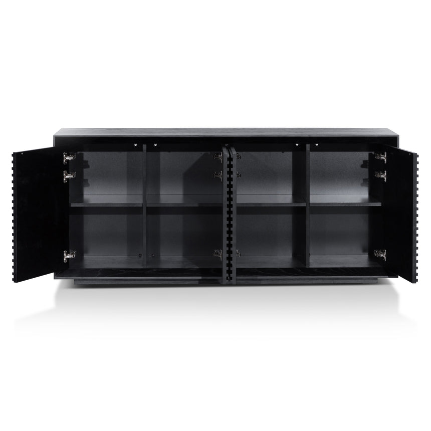 1.8m Wooden Sideboard - Black Oak - View 4