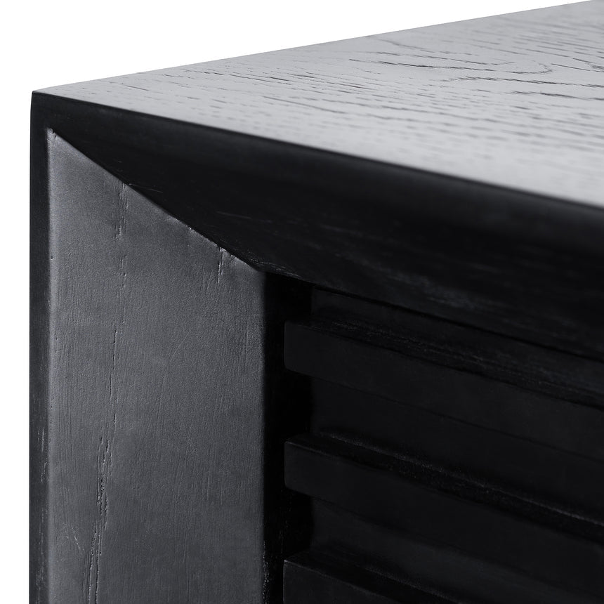 1.8m Wooden Sideboard - Black Oak - View 5