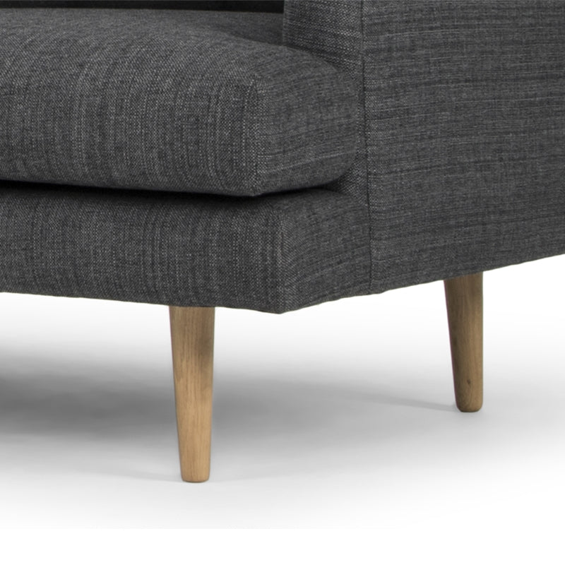 3 Seater With Right Chaise - Metal Grey - View 3