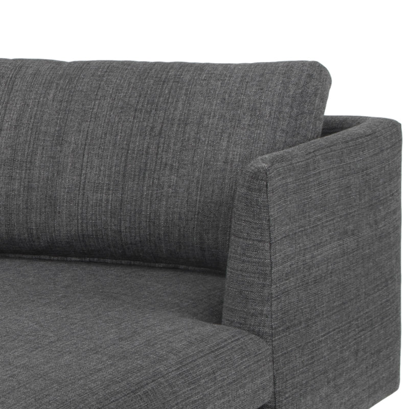 3 Seater With Right Chaise - Metal Grey - View 4