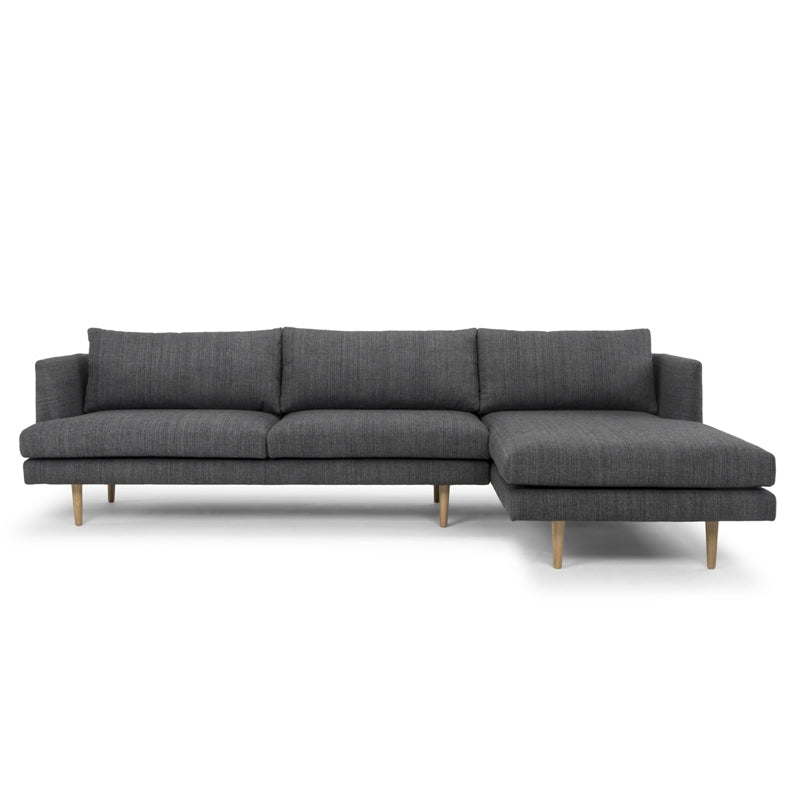 3 Seater With Right Chaise - Metal Grey - View 2