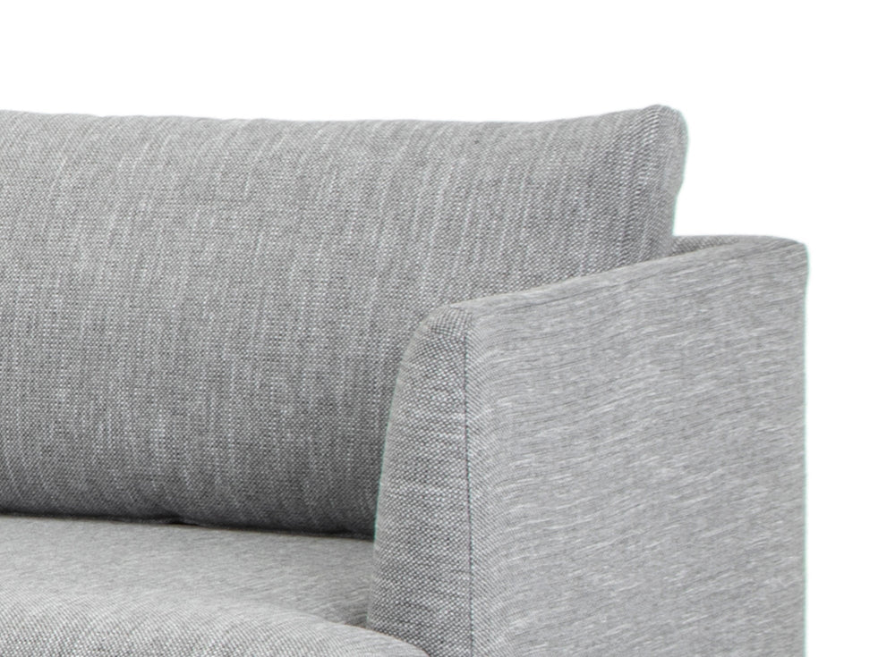 Seater With Left Chaise Sofa - Graphite Grey with Natural Legs - View 2