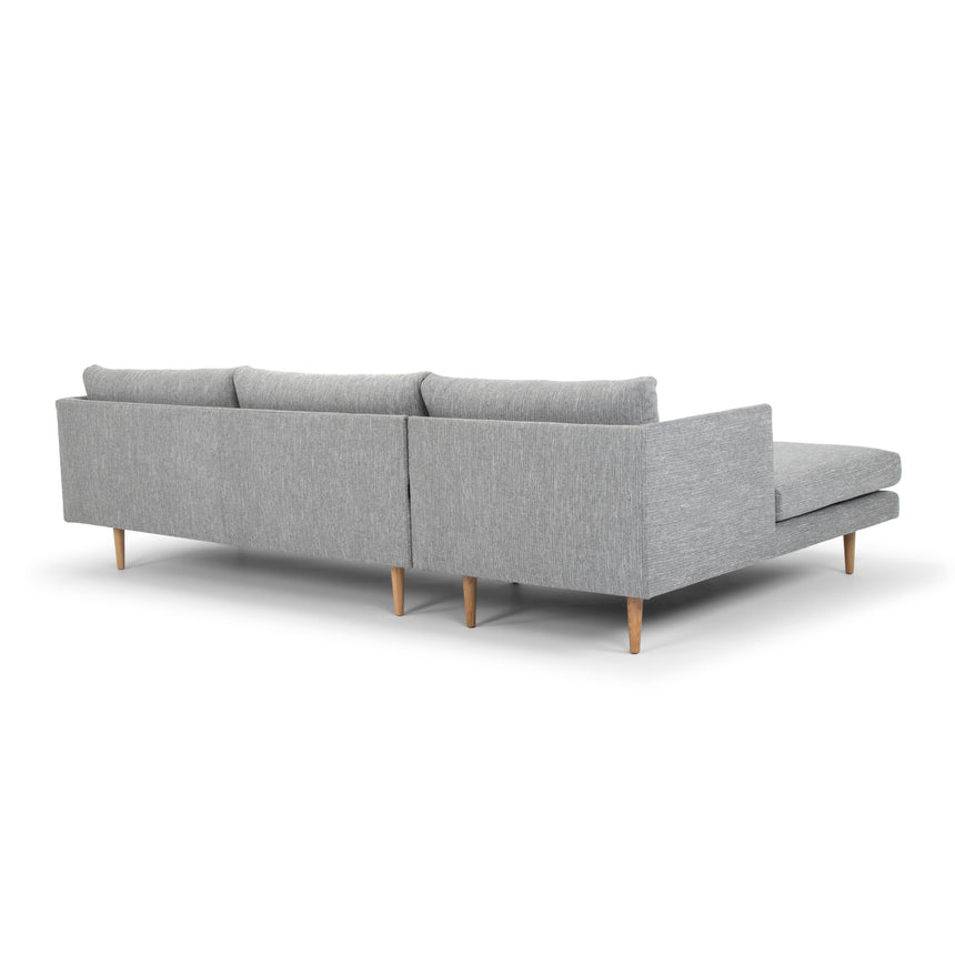 Seater With Left Chaise Sofa - Graphite Grey with Natural Legs - View 5