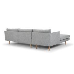 CLC2863-FA Seater With Left Chaise Sofa - Graphite Grey with Natural Legs
