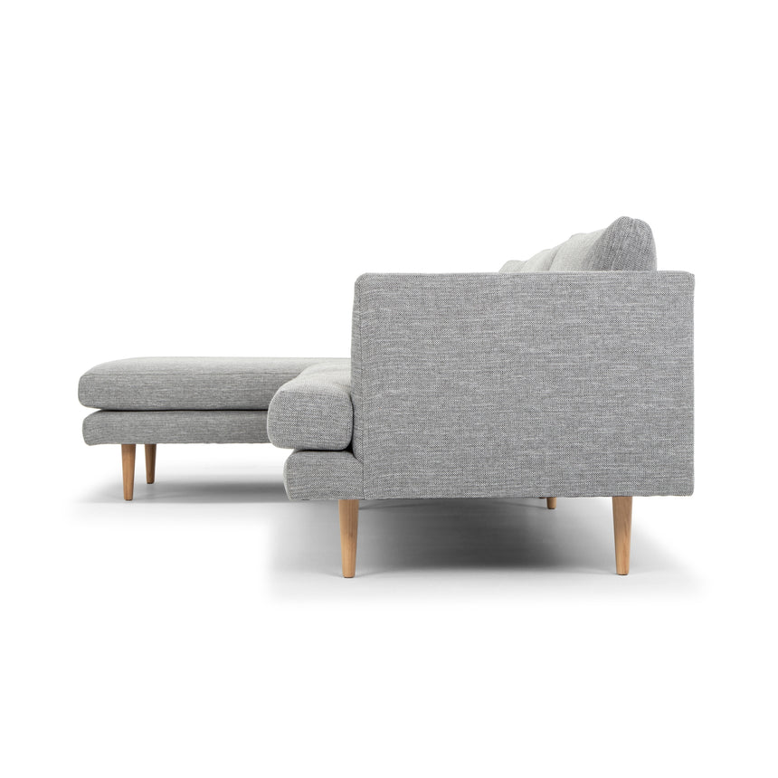Seater With Left Chaise Sofa - Graphite Grey with Natural Legs - View 7