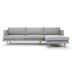 CLC2864-FA 3 Seater With Right Chaise Sofa - Graphite Grey with Natural Legs