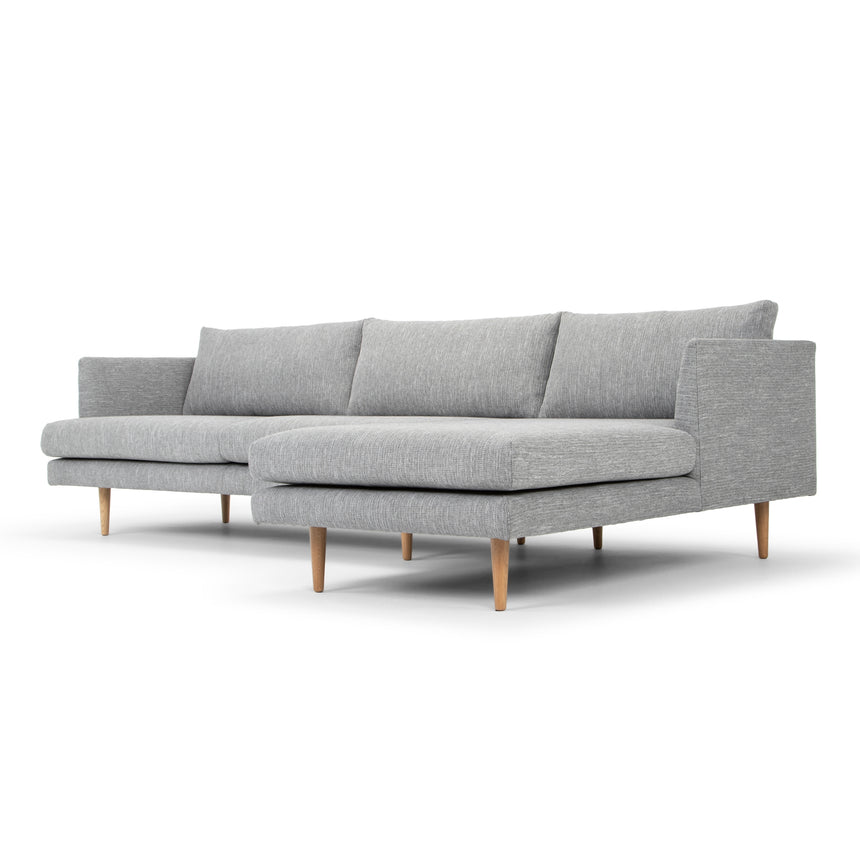 3 Seater With Right Chaise Sofa - Graphite Grey with Natural Legs - View 6