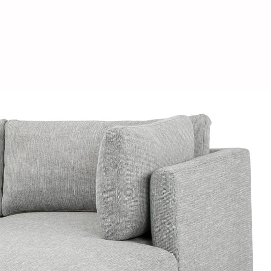 CLC2938-FA 3 Seater Right Chaise Fabric Sofa - Graphite Grey