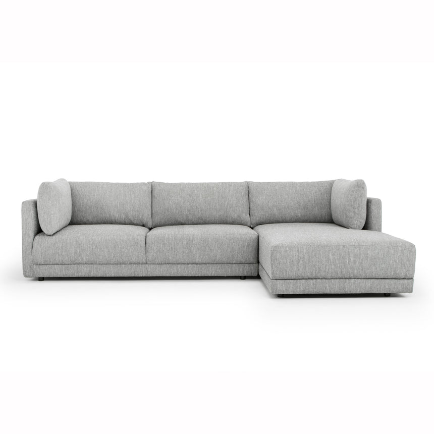 3 Seater Right Chaise Fabric Sofa - Graphite Grey - View 3