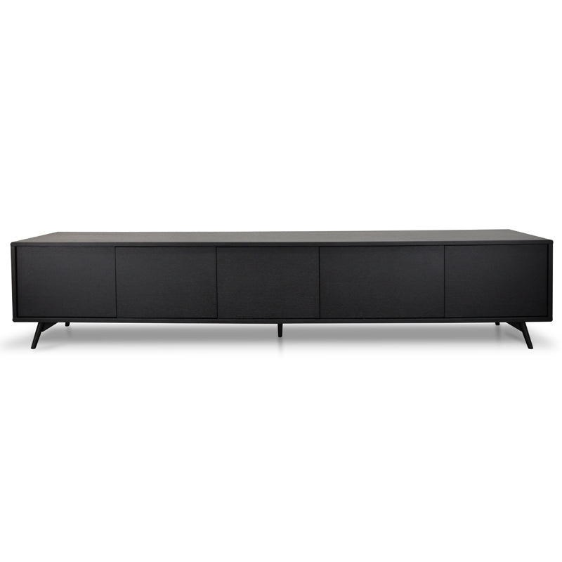 2.4m Entertainment TV Unit | Black Oak | Myka Home - View 2
