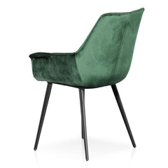 Ex Display - CDC6210-SE Dining Chair - Dark Green Velvet